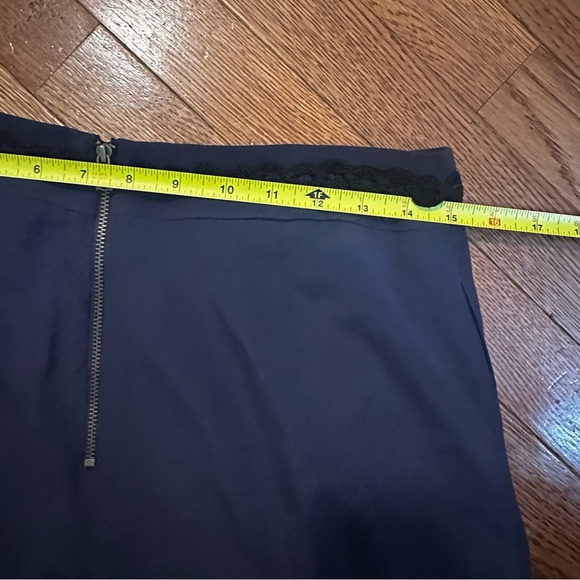 Anthropologie Girls from savoy navy straight pleated skirt size 8 Office Uniform - Picture 12 of 13